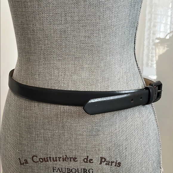 Full Leather Belt in Charcoal Grey 1" wide, Size L - Picture 5 of 9
